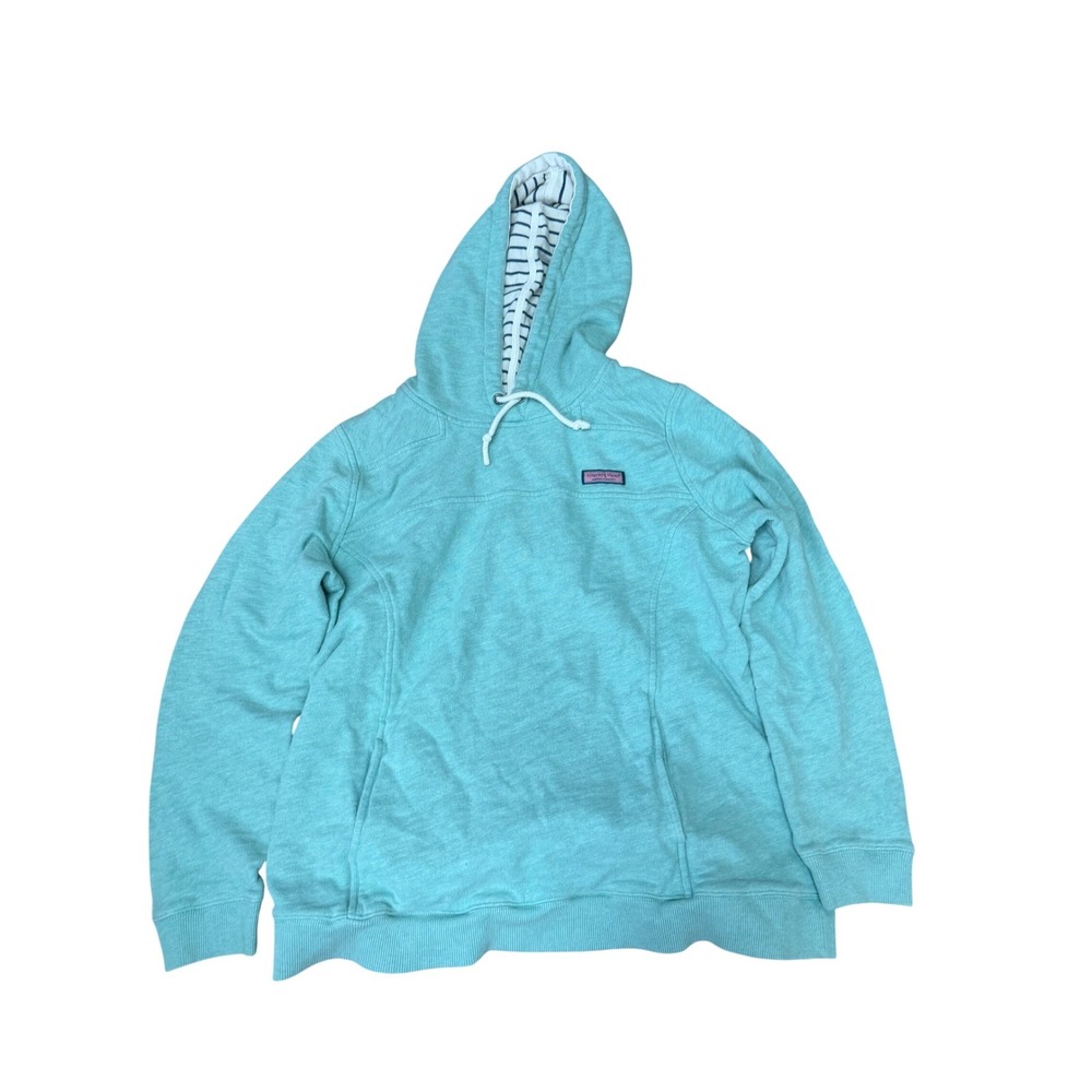 Vineyard Vines Performance Hoodie‎ Mens Medium Seafoam Green Striped Hood Lining